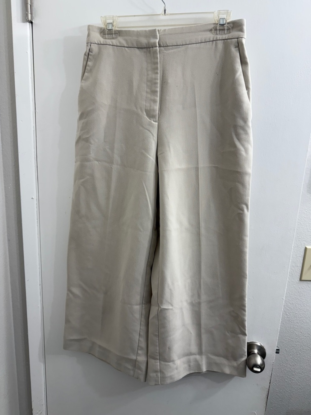 Zara Beige Wide-Leg Trousers